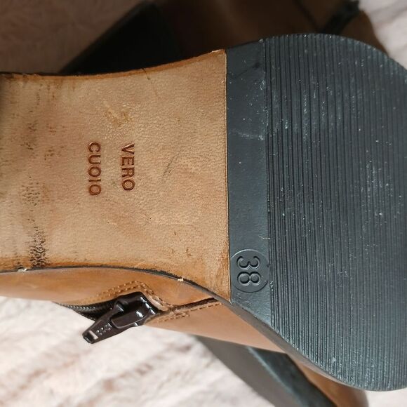 Vero Cuoio Brown Heeled Boots with Leather Finish - Picture 11 of 14